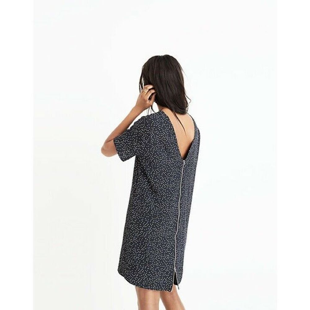 MADEWELL Zip Back Dress Polka Dot Scatter Size 2